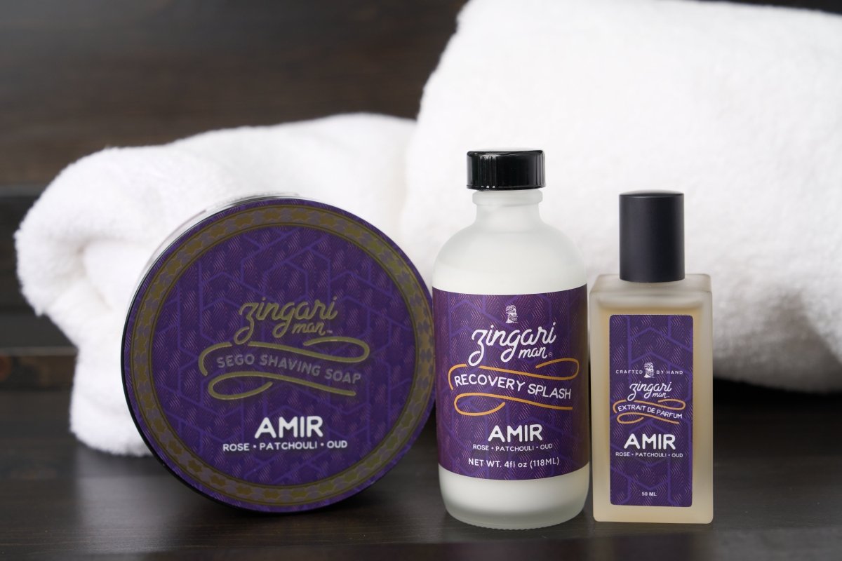 Zingari Man The Amir Sapone da Barba Oud Rosa Uomo
