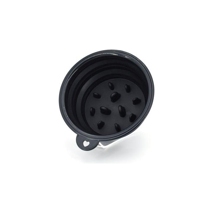 Stirling Soap Co. ciotola barba silicone nero pieghevole da viaggio