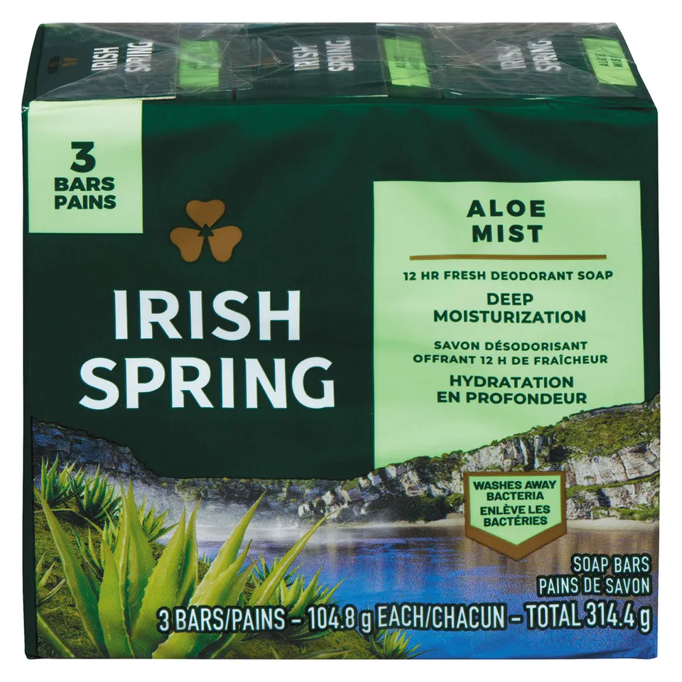 Irish Spring Aloe Mist saponetta uomo deodorante 104,7 g