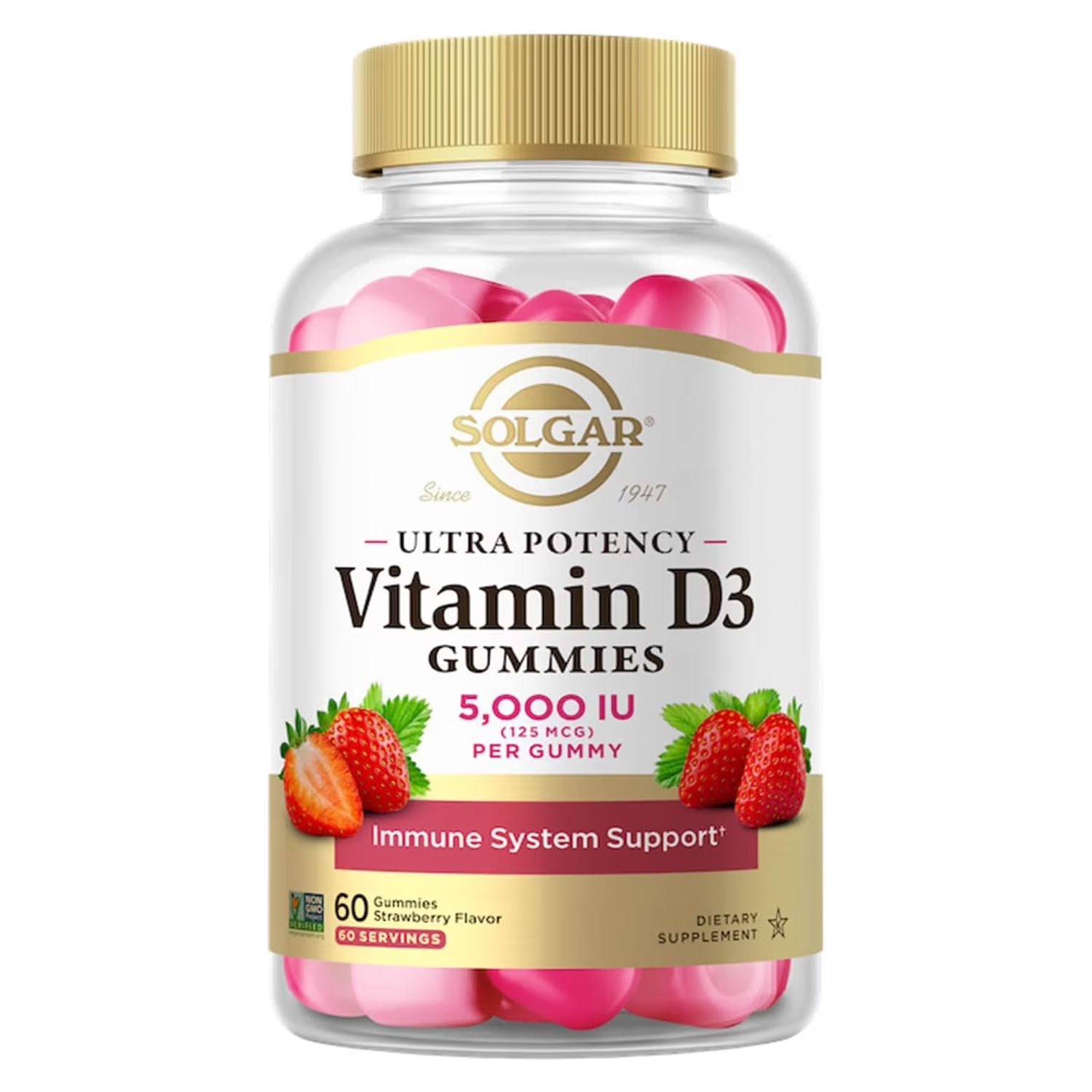 Solgar Vitamin D3 Gummies 5000 IU integratore 60 caramelle ossa