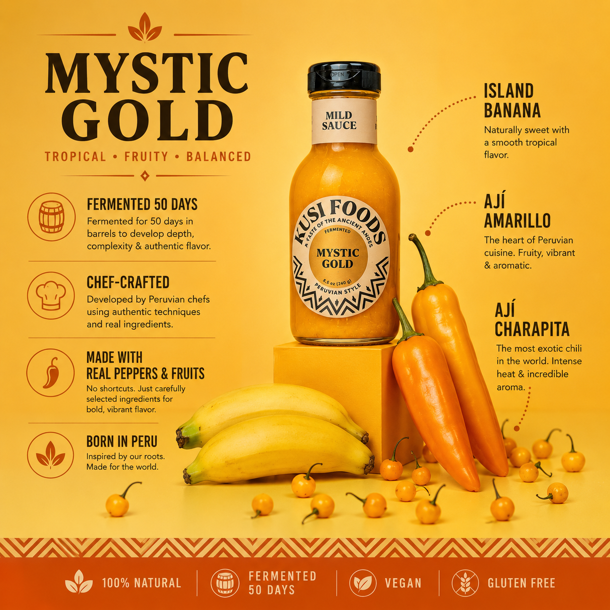 Mystic Gold Salsa Peruviana Aji Amarillo Mild