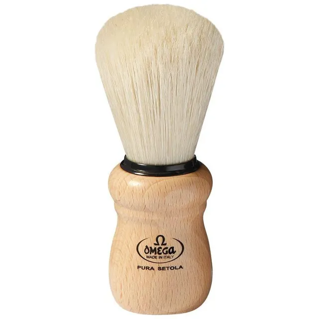 Omega 80005 pennello barba setola manico faggio