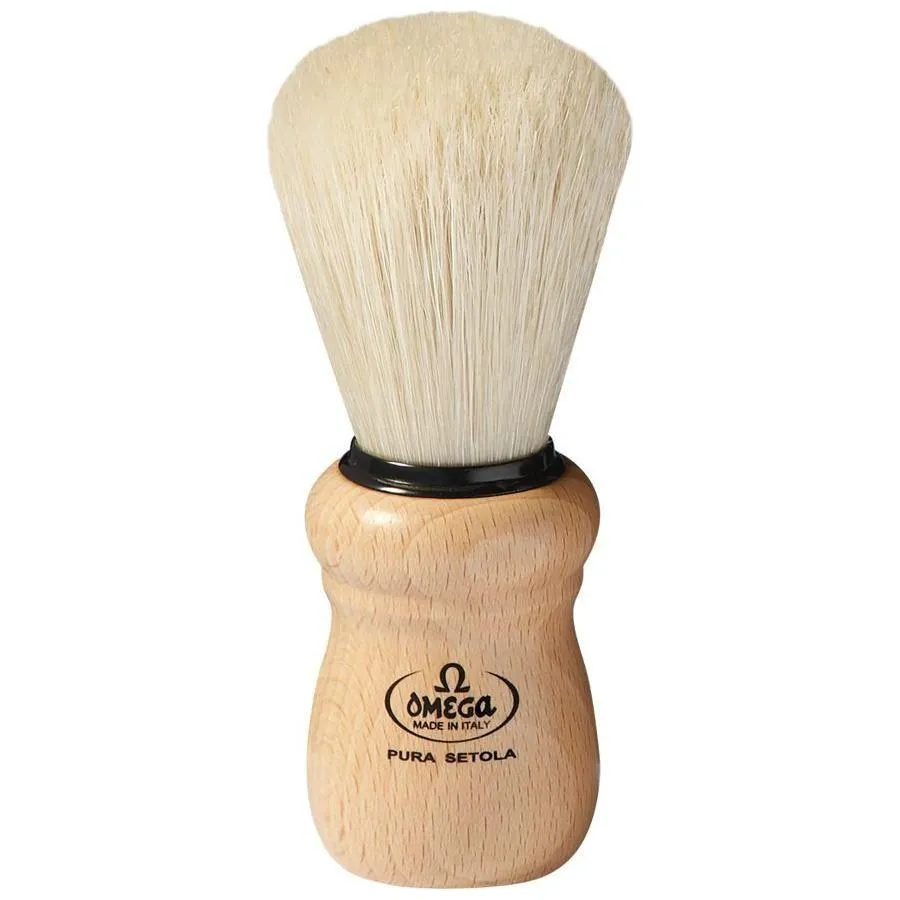 Omega 80005 pennello barba setola manico faggio