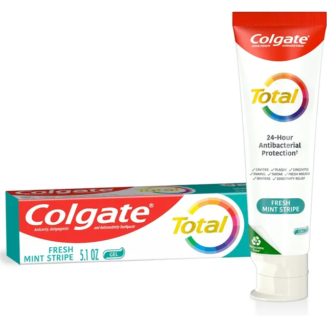 Colgate Total Fresh Mint Stripe gel dentifricio menta 5.1 oz
