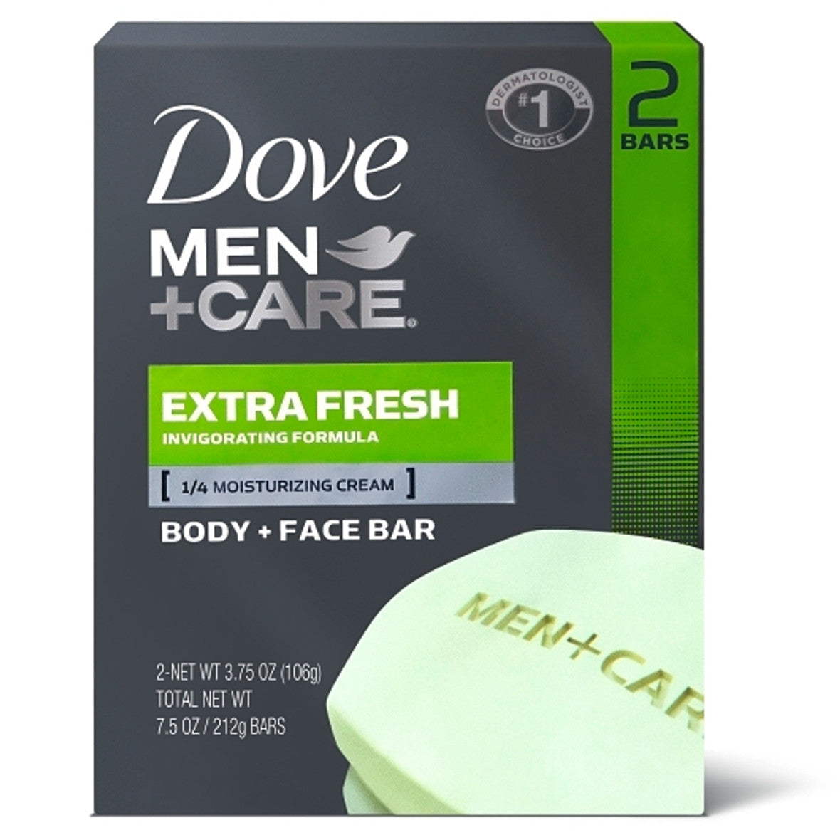 Dove Men+Care Saponetta Corpo Viso Extra Fresh 2x120 g Fresca