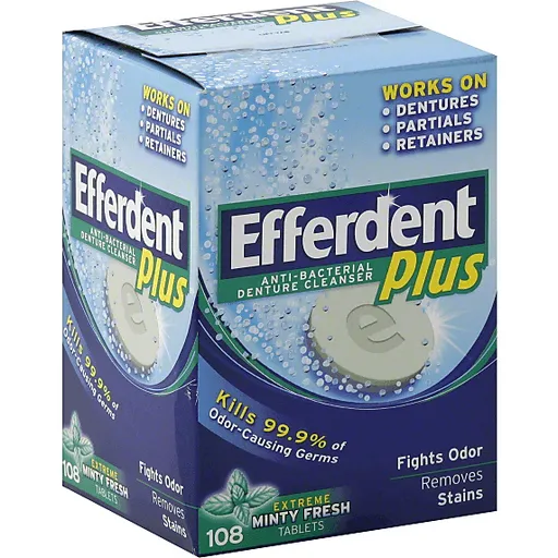 Efferdent Plus Extreme Mint pastiglie pulitore protesi antiodore