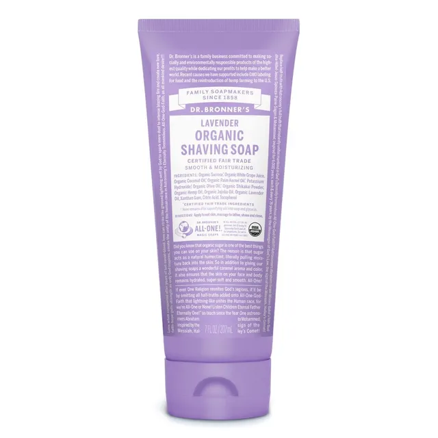 Dr. Bronner's Gel da Barba Lavanda 7 Oz Biologico