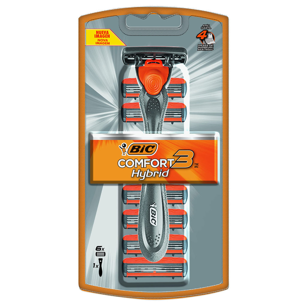 Bic Hybrid Comfort 3 rasoio 3 lame 1+6 aloe vera