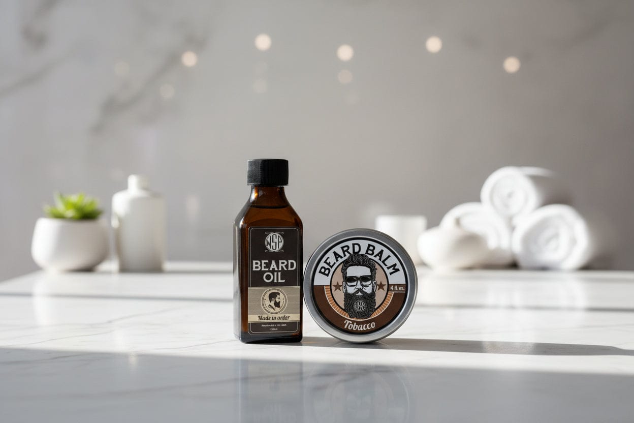 Wet Shaving Products Tobacco balsamo barba tenuta leggera latta 28 g