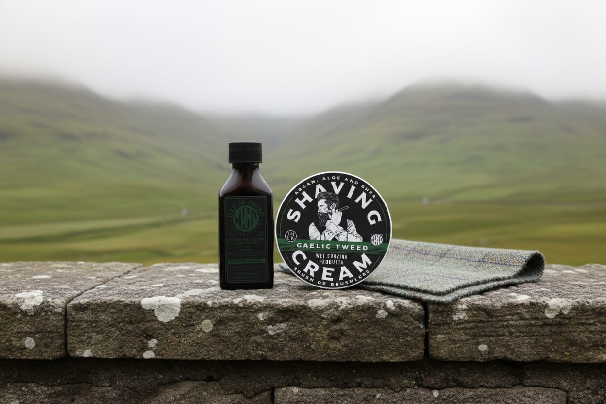 Wet Shaving Products Gaelic Tweed crema da barba vegan barattolo 210 g
