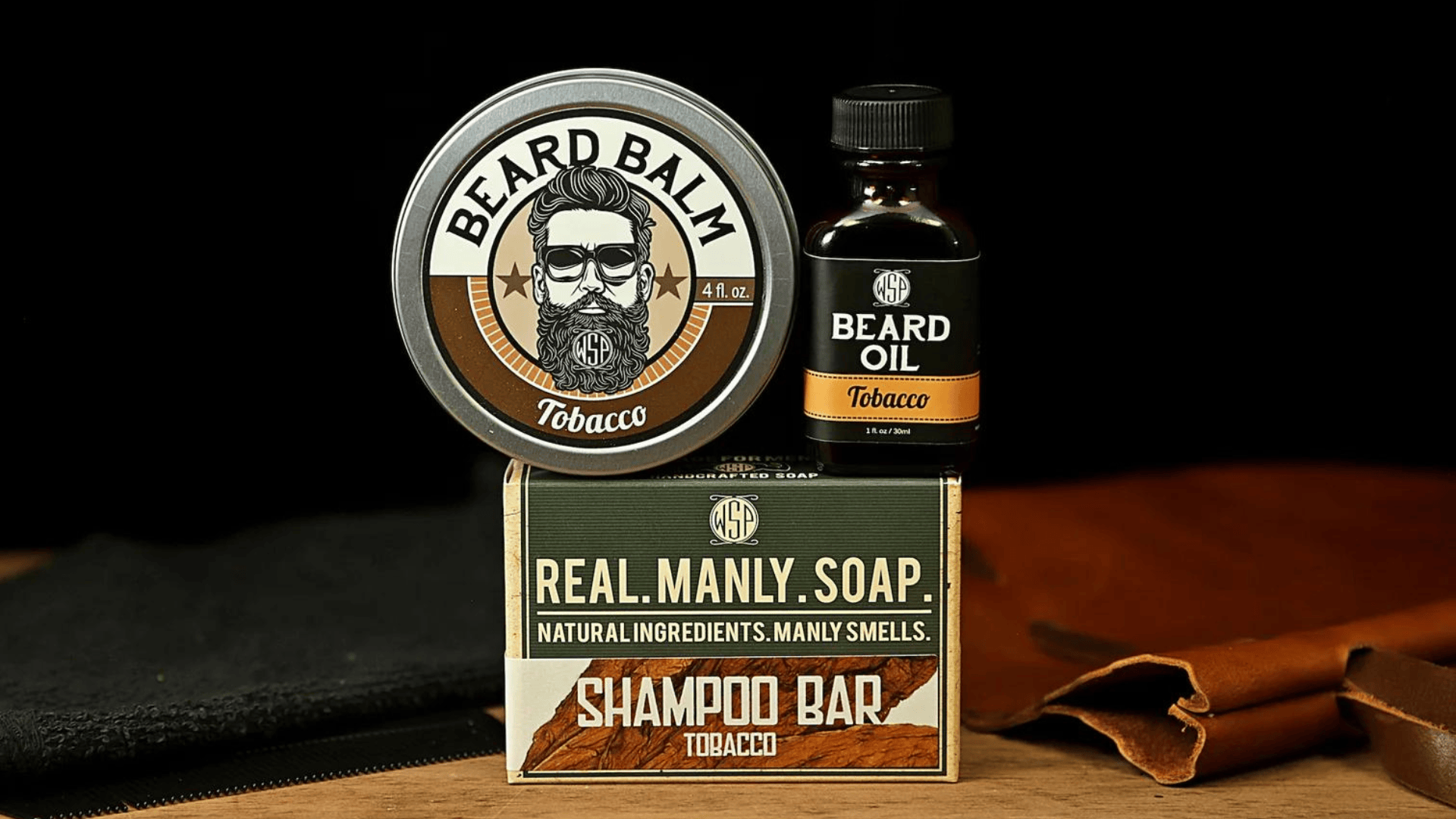 Wet Shaving Products Tobacco olio da barba 1 oz tabacco