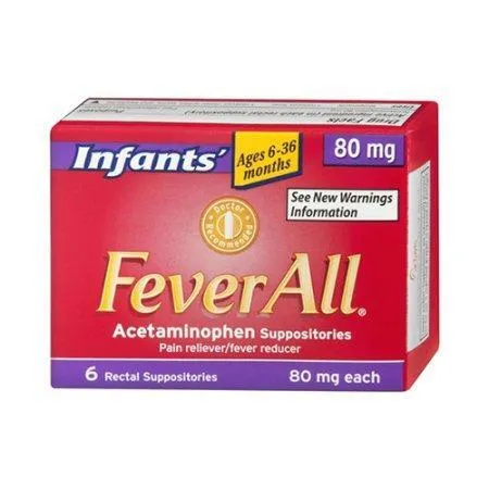 Feverall Paracetamolo 80 mg Supposte Bambini 6 pz
