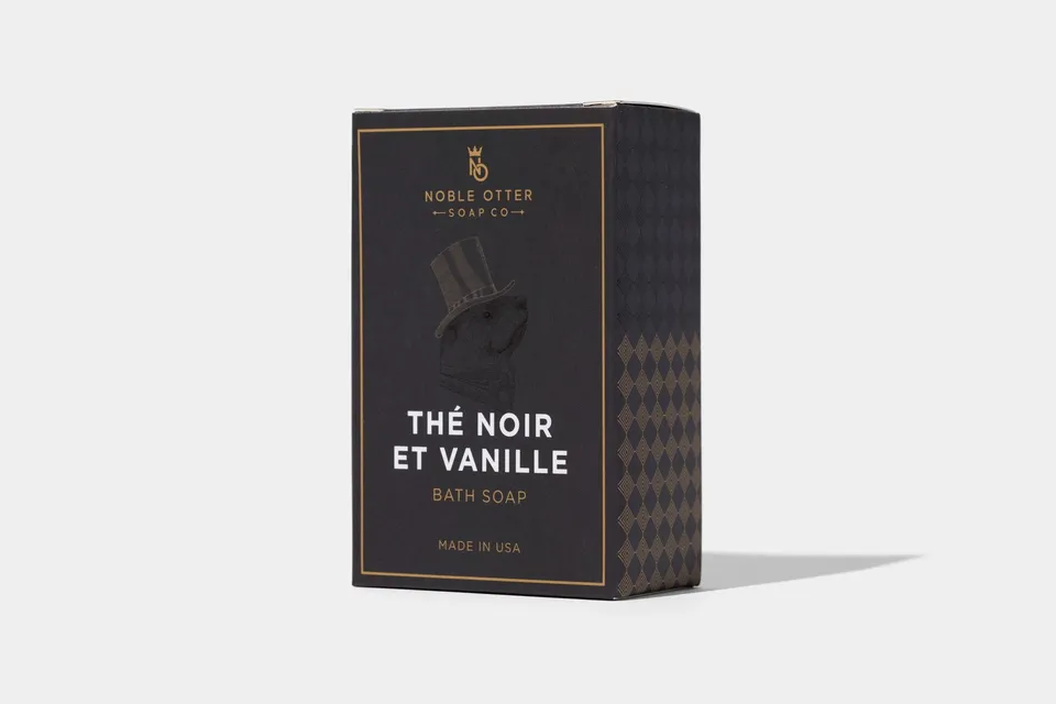 Noble Otter Thé Noir et Vanille saponetta bagno tè nero