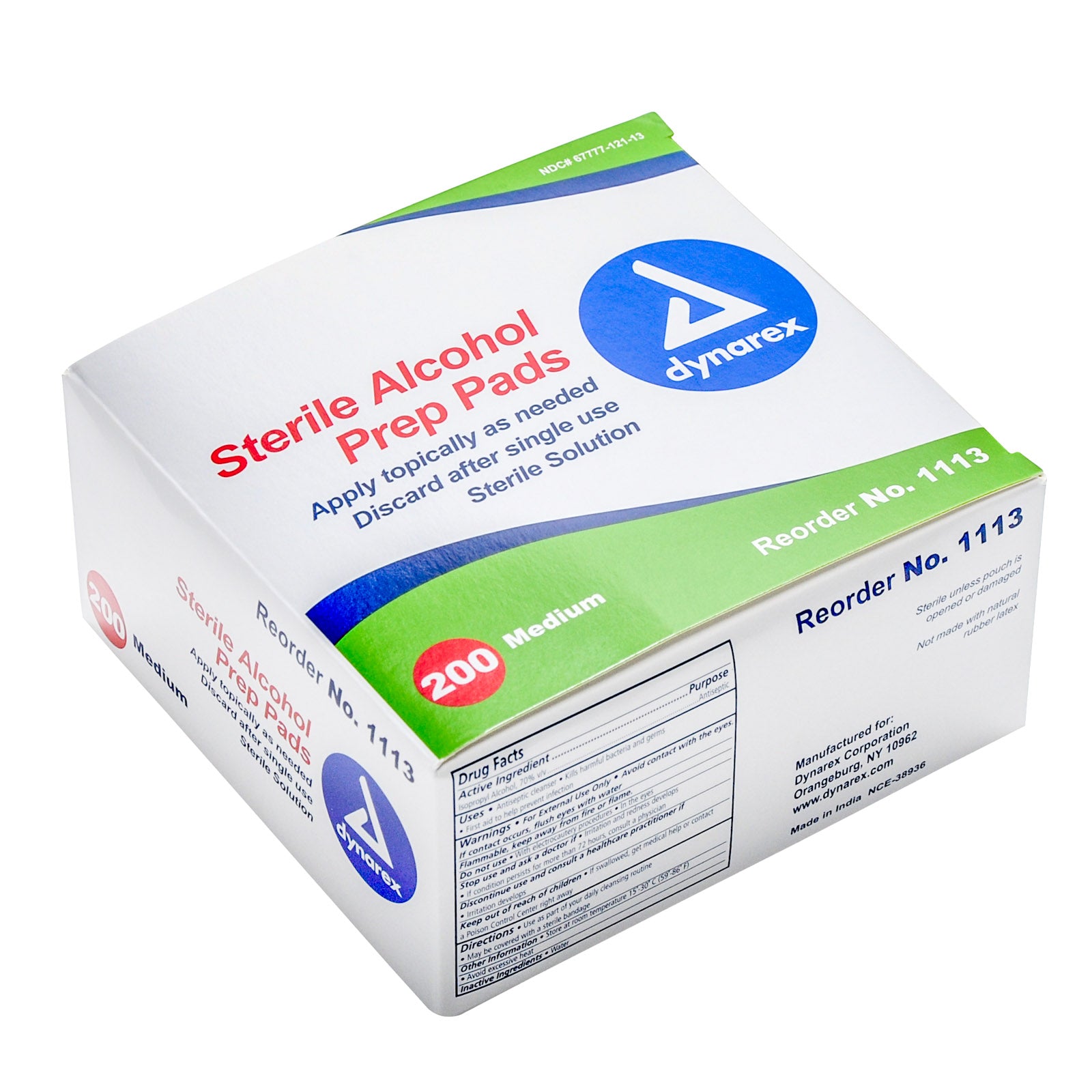 Dynarex salviette alcool isopropilico 70% 200 pz