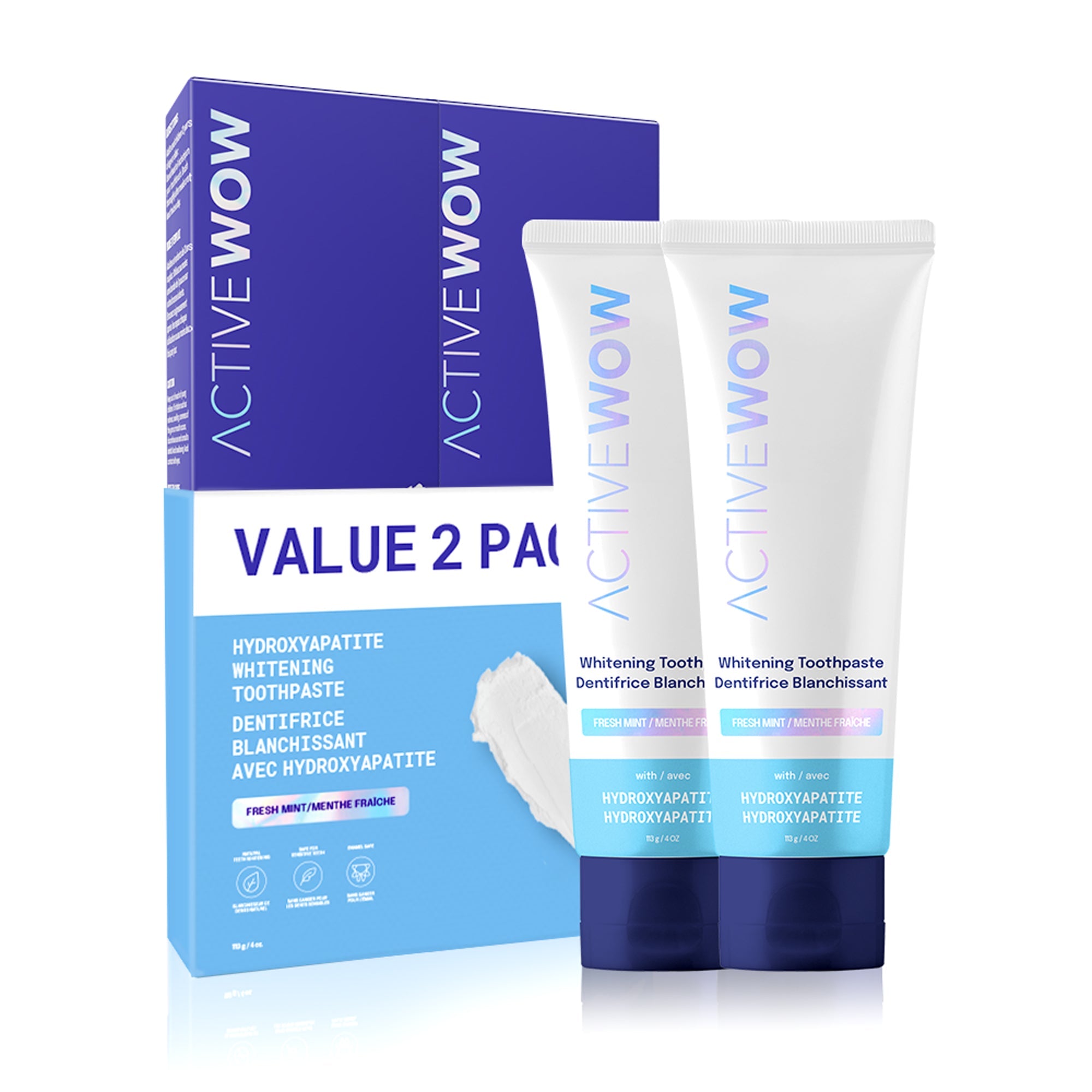 Active Wow 24k White dentifricio sbiancante menta fresca singola