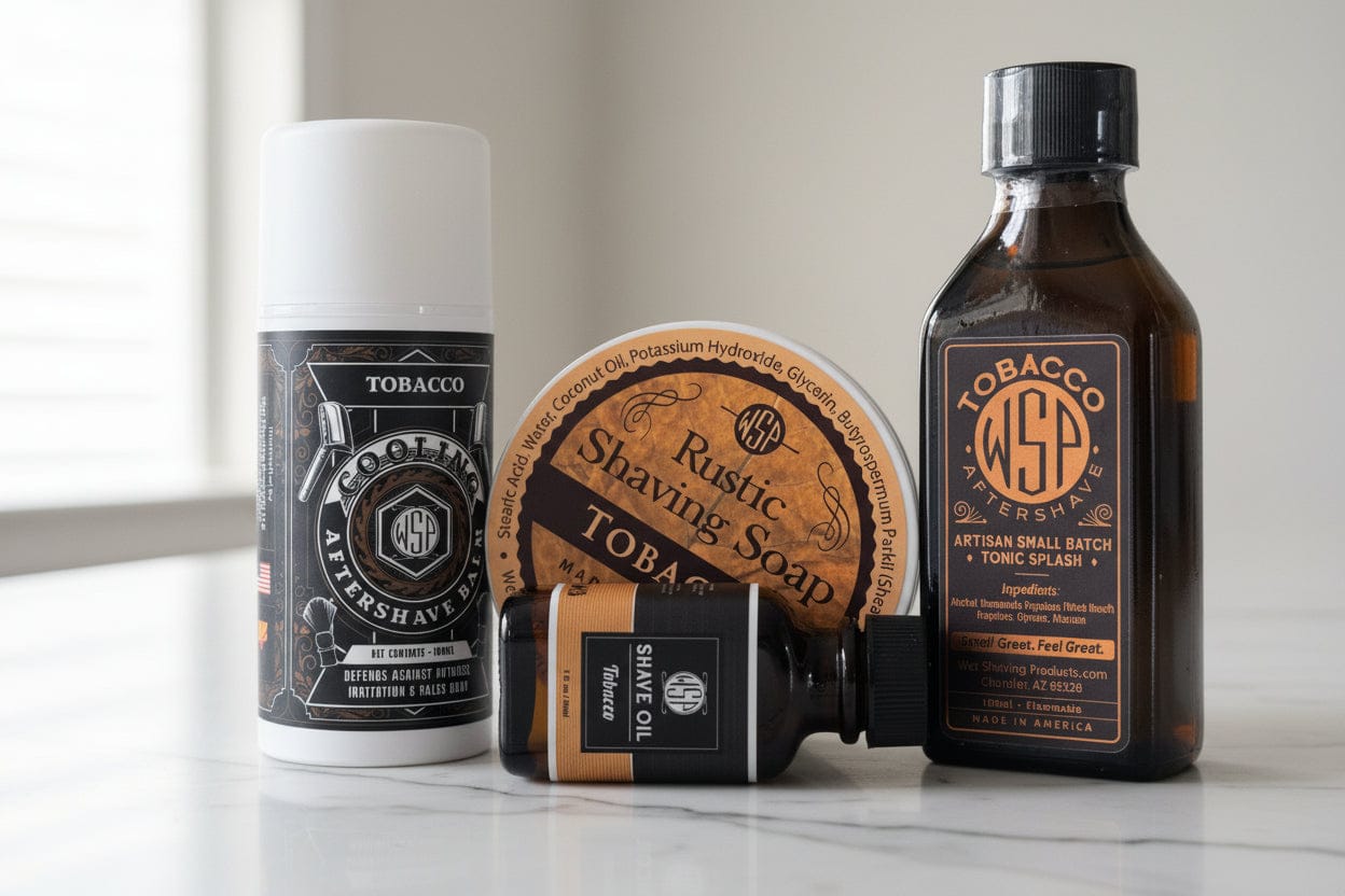 Wet Shaving Products Tobacco Rustic sapone da barba tabacco vegano