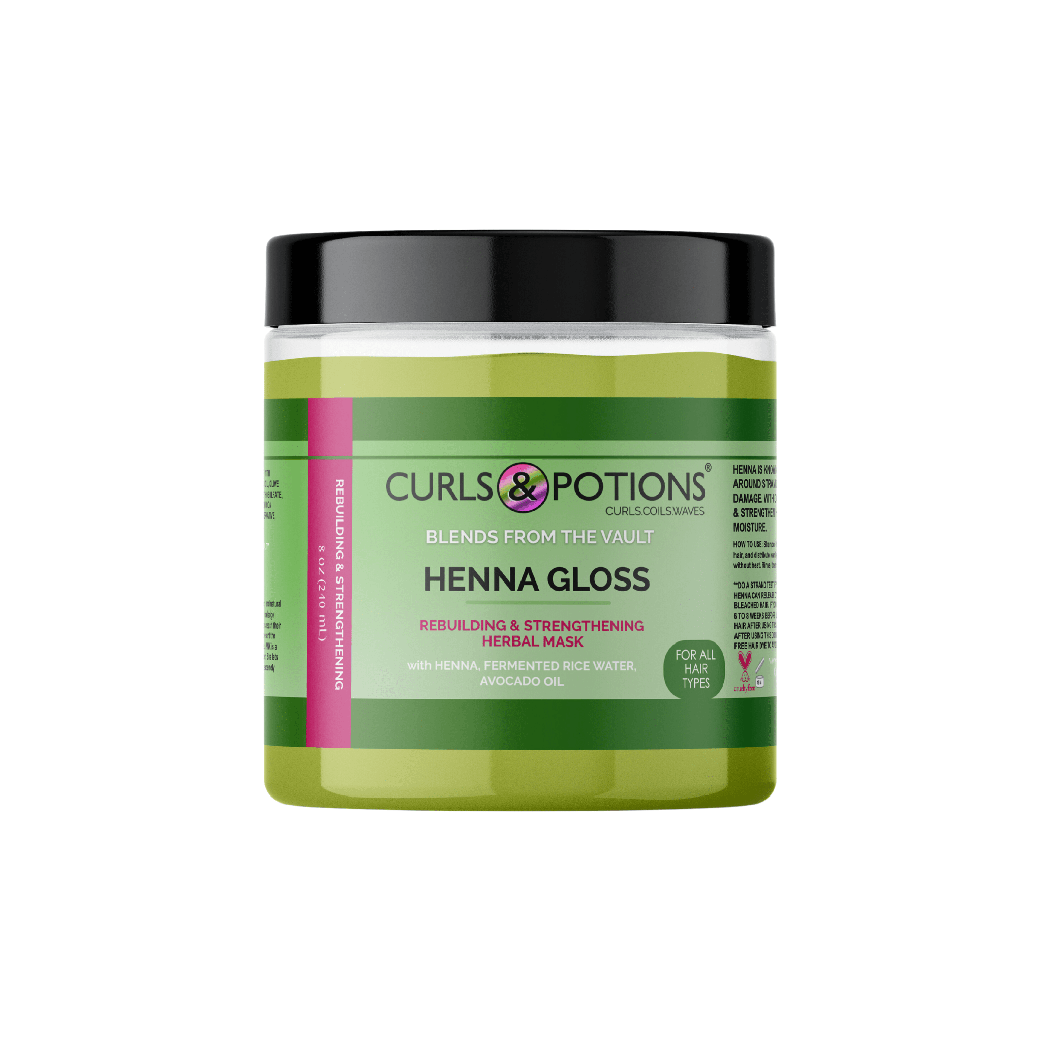 Curls & Potions Blends Henna Gloss maschera capelli vasetto