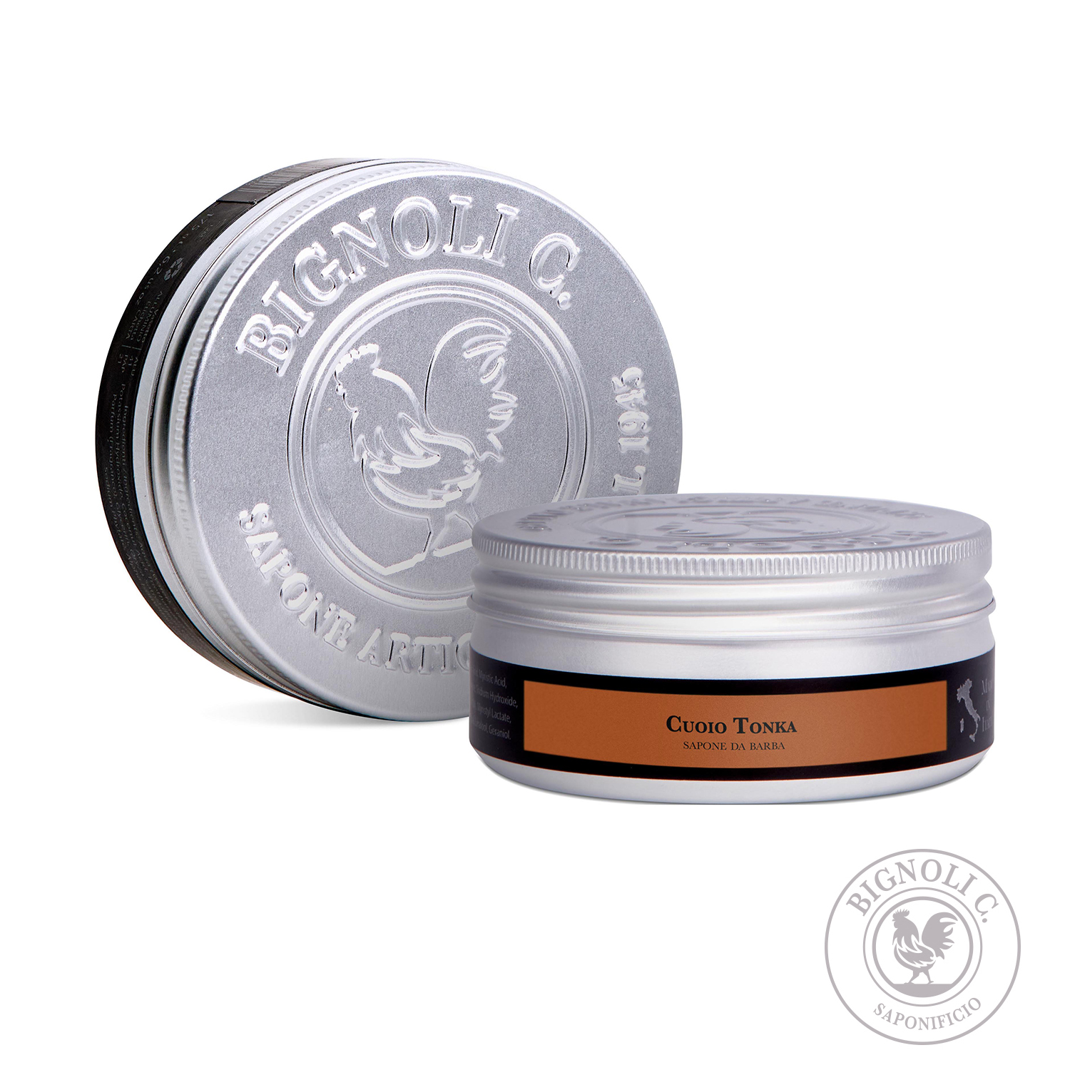 Saponificio Bignoli Cuoio Tonka Sapone da Barba 175g Crema