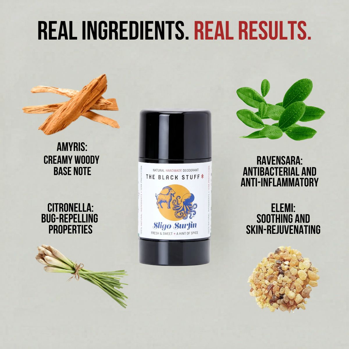 The Black Stuff Sligo Surfin' Deodorante Naturale Citronella