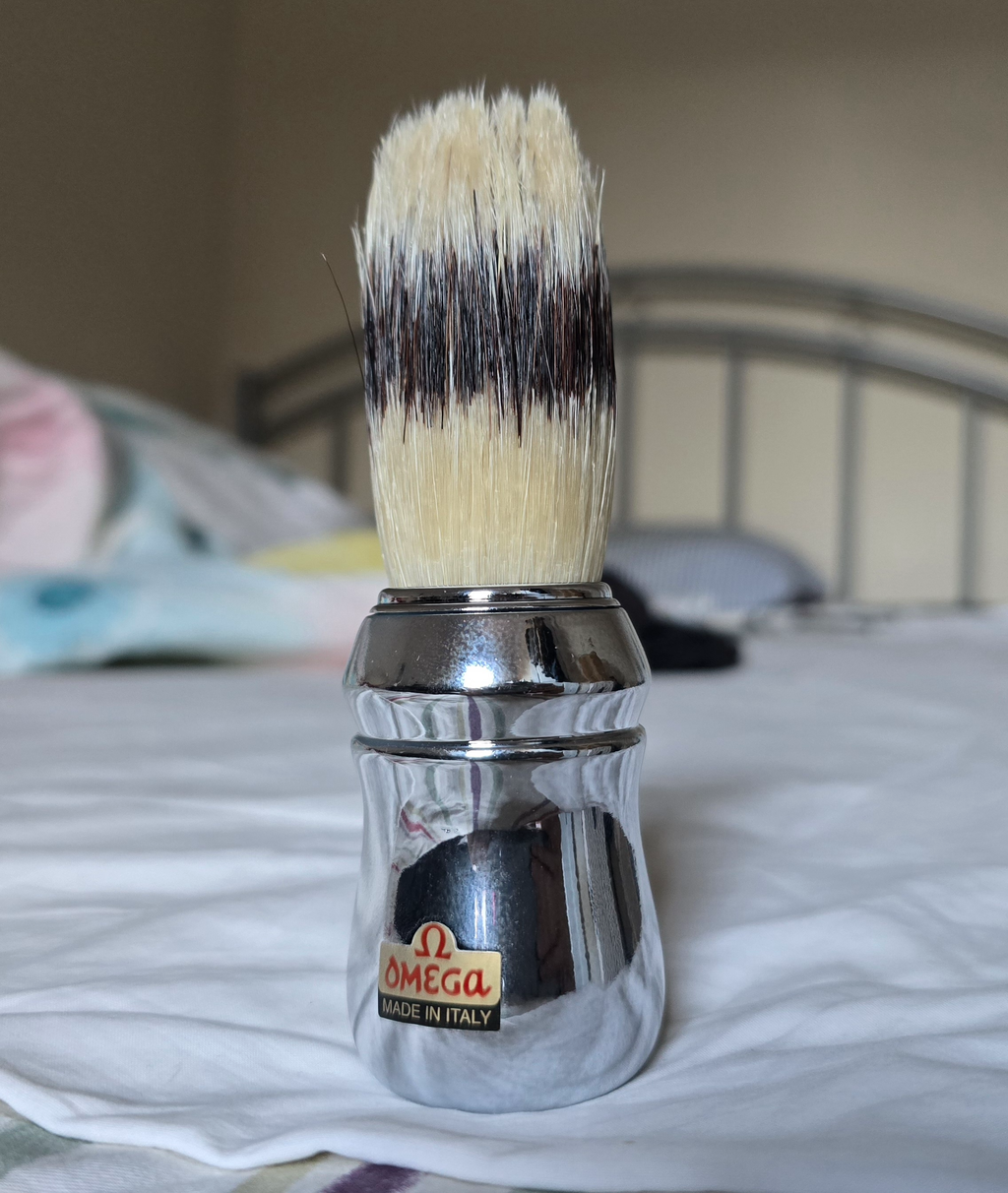 Omega 20248 pennello da barba setola pura cromato