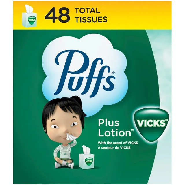 Puffs Vicks Plus Fazzoletti Viso Lozione 6x48 Pezzi Lenitivi