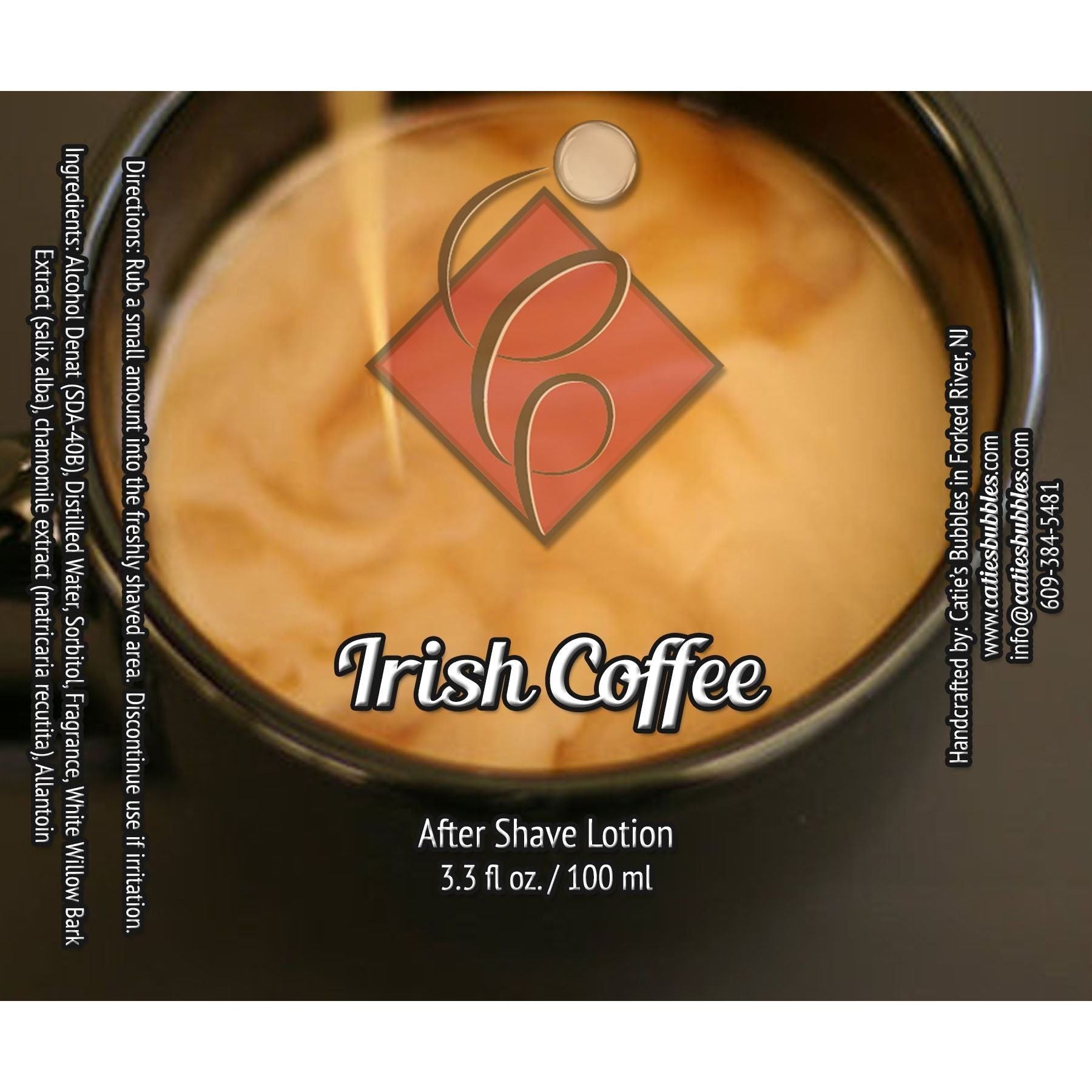 Catie's Bubbles Irish Coffee sapone da barba 4oz caffe whiskey
