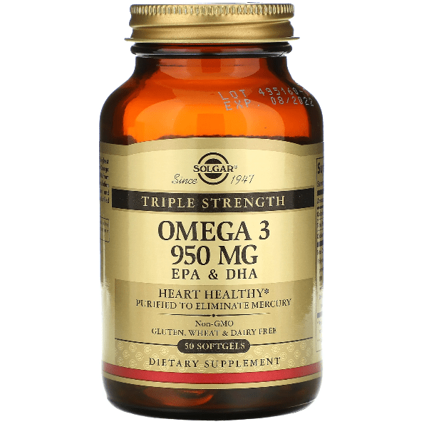 Solgar Triple Strength Omega-3 950 mg 50 Perle EPA DHA Pesce