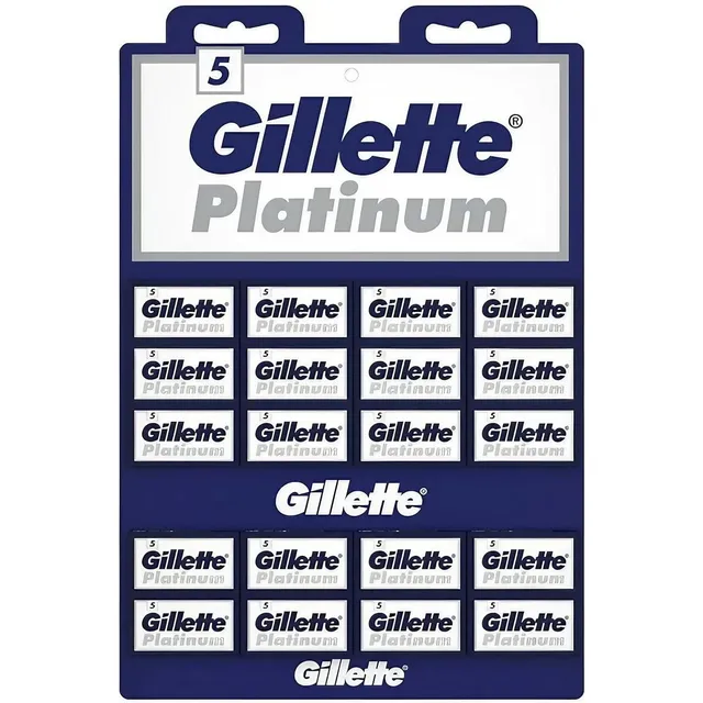 Gillette Platinum lamette barba double edge 100 pezzi affilate
