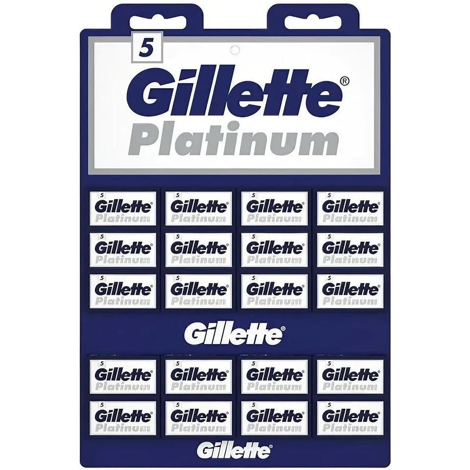 Gillette Platinum lamette barba double edge 100 pezzi affilate