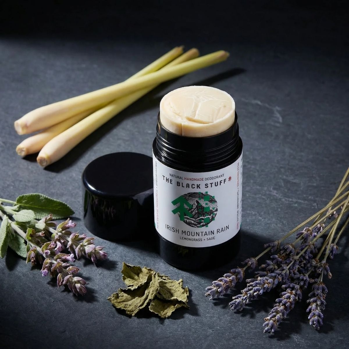 The Black Stuff Natural Deodorant deodorante Irish Mountain Rain
