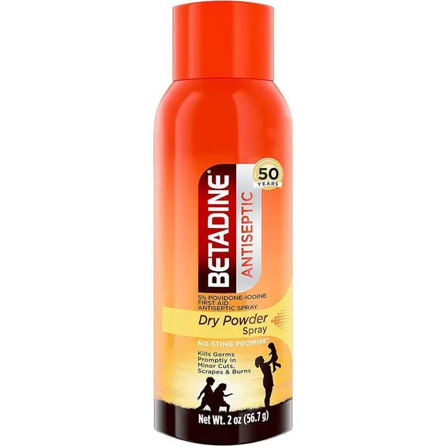 Betadine Antiseptic spray polvere secca primo soccorso 2 oz