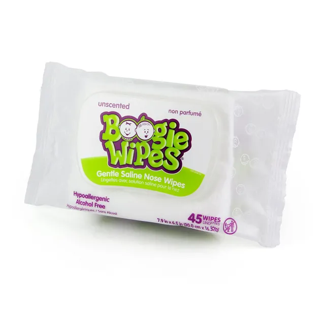 Boogie Wipes Salviette Naso Soluzione Salina 45 Pezzi
