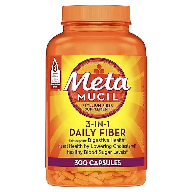 Metamucil 3-in-1 fibre capsule senza glutine 300 capsule
