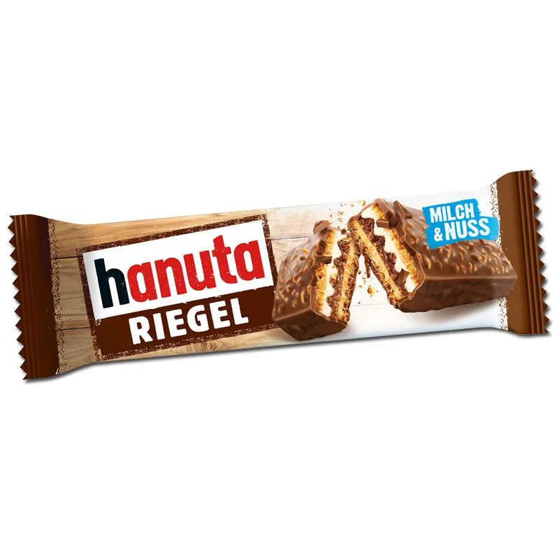 Hanuta Riegel Milch & Nuss wafer nocciola latte 34,5 g