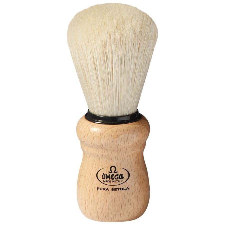 Omega 80005 pennello barba setola manico faggio
