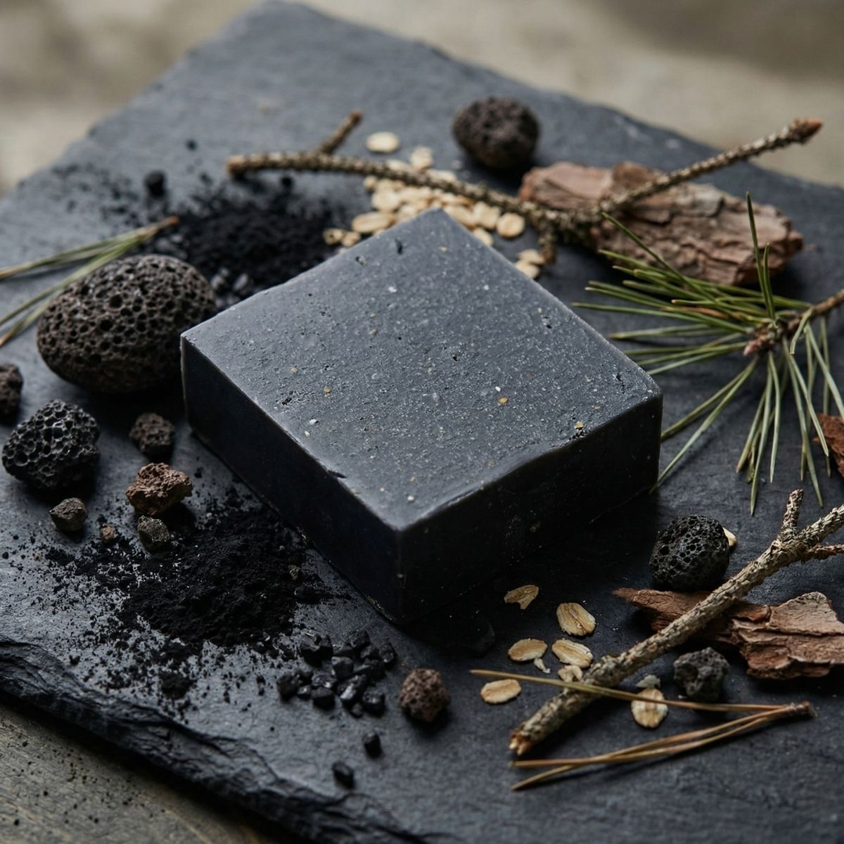 The Black Stuff Atlantic Pine Tar Sapone Uomo Scrub Pino Esfoliante