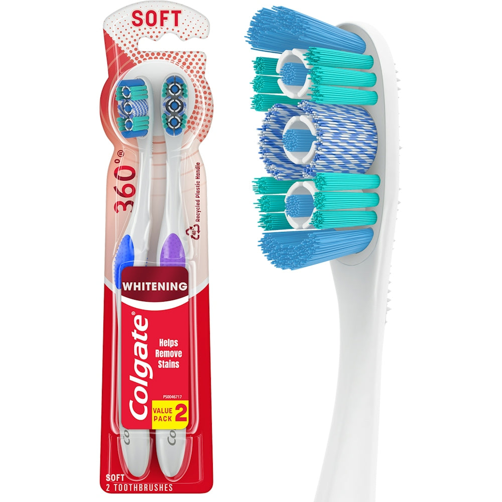 Colgate Optic White Spazzolino sbiancante morbido 2 pz