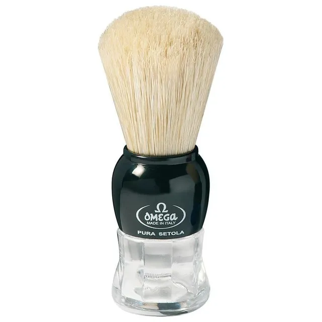 Omega 10072 Pennello da Barba Setola Rosso Nero