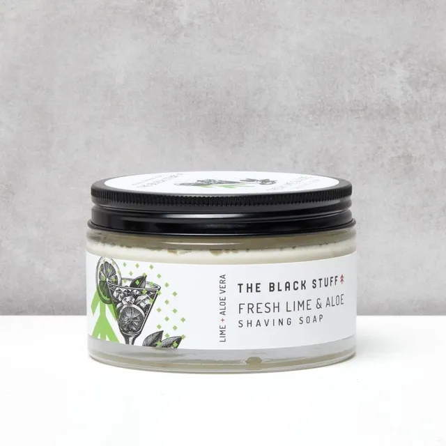 The Black Stuff Fresh Lime sapone da barba 155g schiuma densa