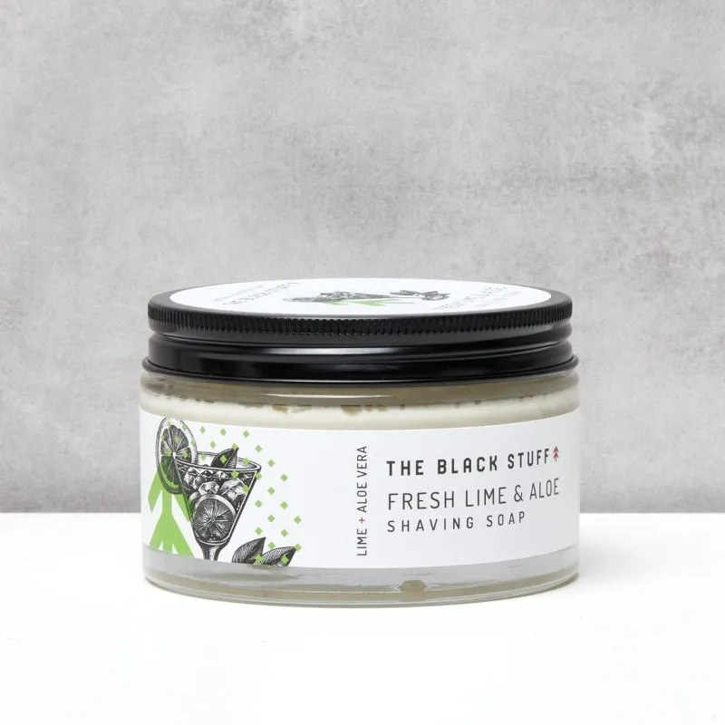 The Black Stuff Fresh Lime sapone da barba 155g schiuma densa