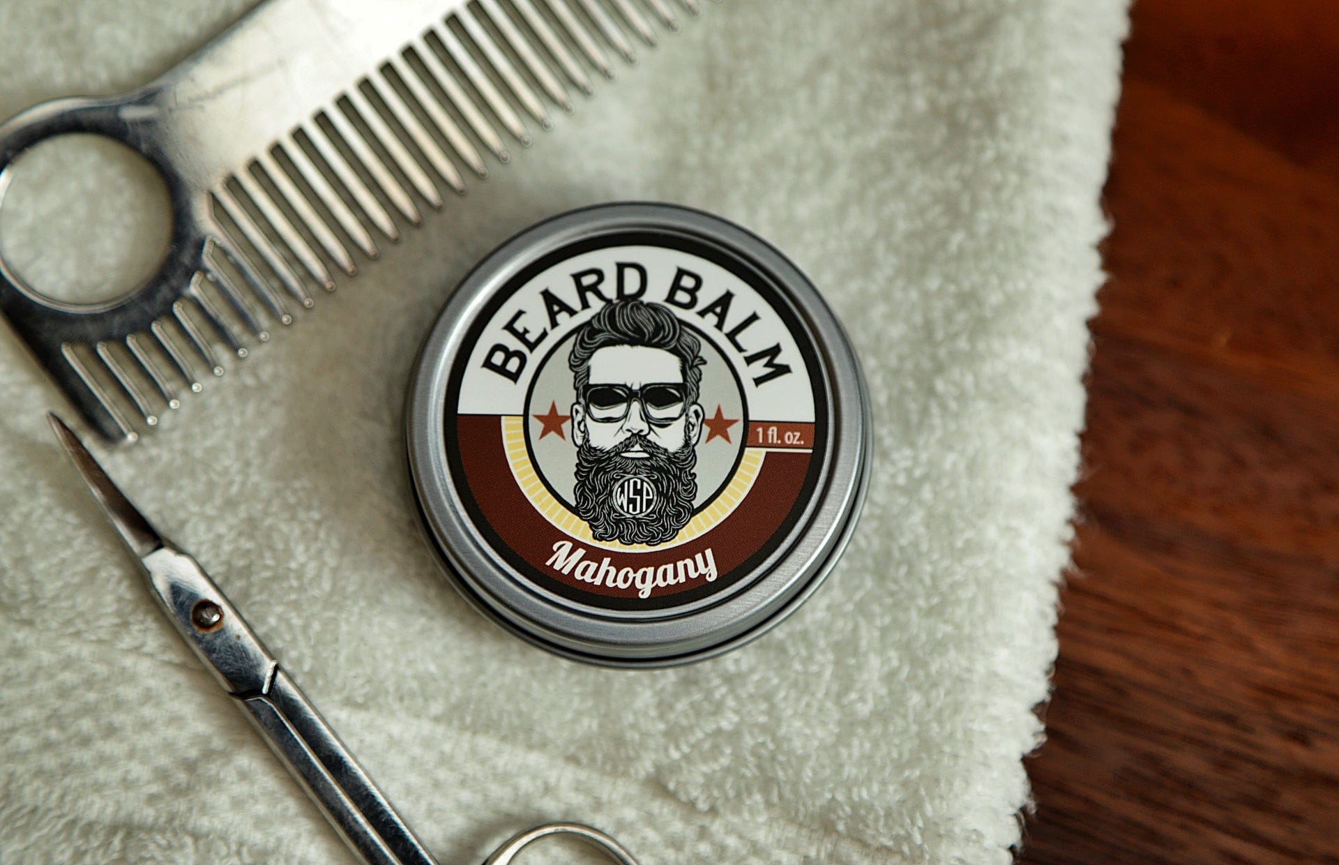 Wet Shaving Products Mahogany balsamo barba tenuta leggera 1 oz