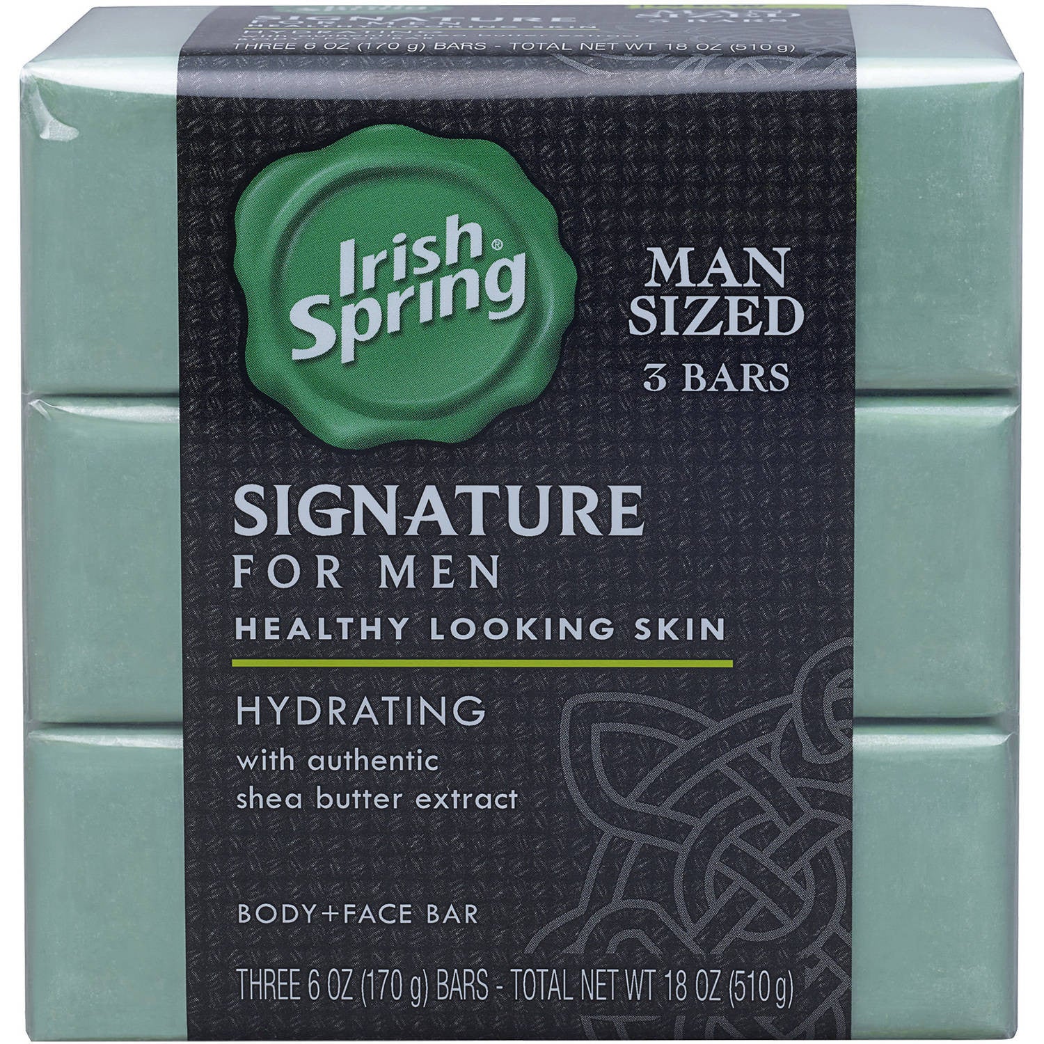 Irish Spring Signature Saponetta Viso Corpo Uomo Idratante