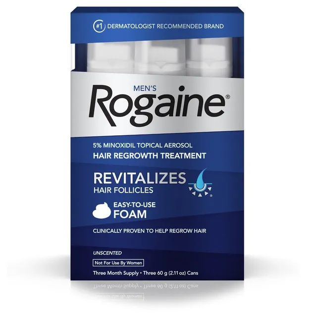 Rogaine Uomo schiuma minoxidil 5% 3x60 g