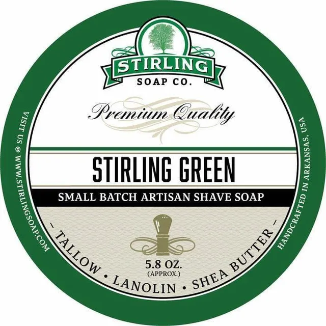 Stirling Green sapone da barba uomo 164 g muschio