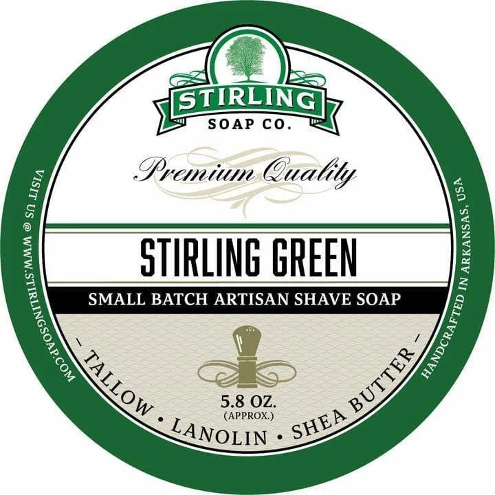 Stirling Green sapone da barba uomo 164 g muschio