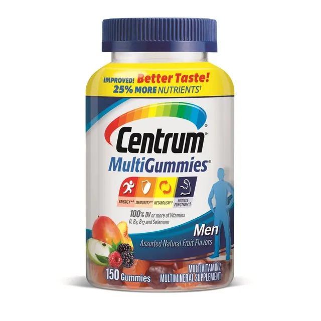 Centrum MultiGummies Men multivitaminico gommoso 150 pezzi frutta