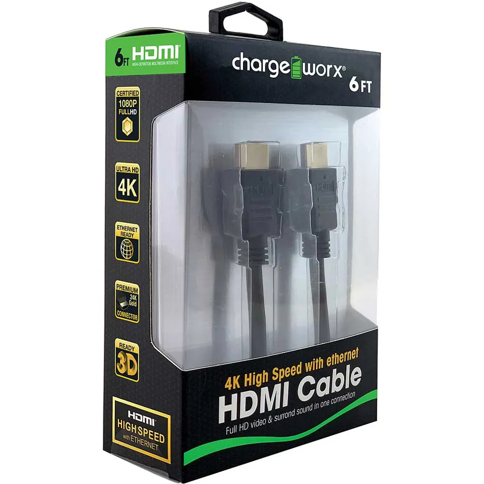 Chargeworx cavo HDMI alta velocità 1,8 m 4K Ethernet