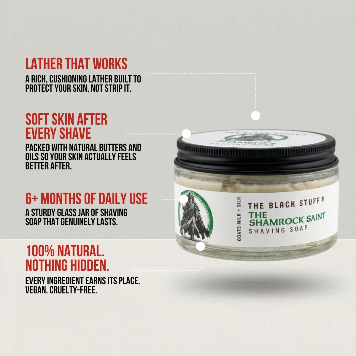 The Black Stuff Shamrock Saint sapone da barba 155g edizione limitata
