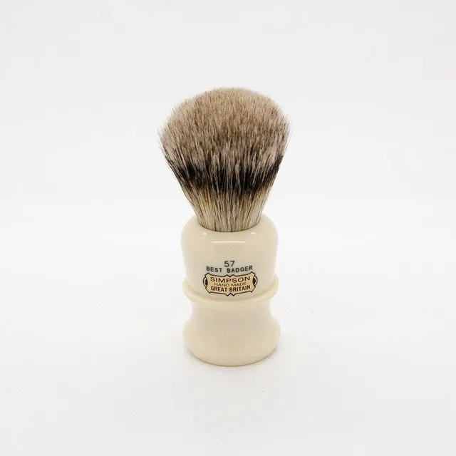 Simpsons 57 Fifty Series pennello barba best badger avorio