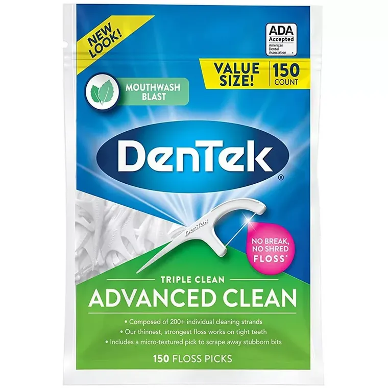 DenTek Triple Clean archetti filo interdentale Mouthwash Blast